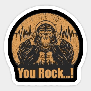 Bigfoot Retro Rock Sticker